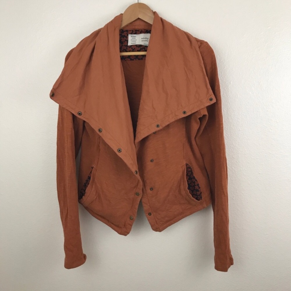 Anthropologie burnt orange jacket